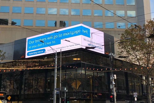 Mortgage group’s “mortgage hell” billboard above CBA
