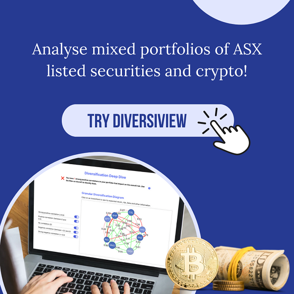 Diversiview portfolio analyses now include cryptocurrencies