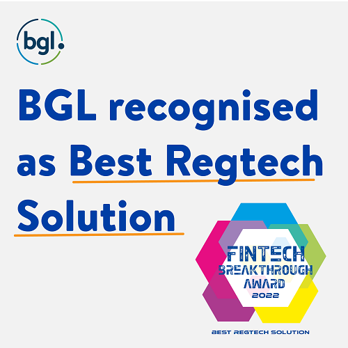 BGL recognised as Best RegTech Solution