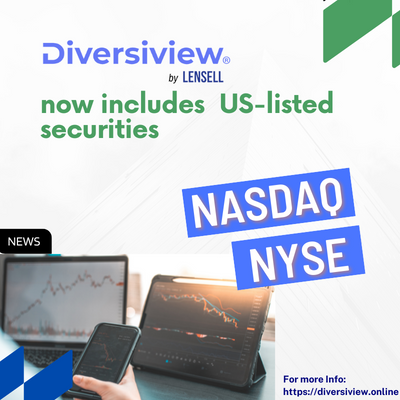 Diversiview by LENSELL now includes US listed stocks