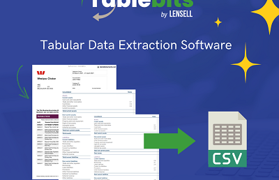 LENSELL launches TableBits, a tabular data extraction software