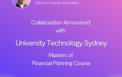 Asendium collaborates with UTS Master of Financial Planning Course