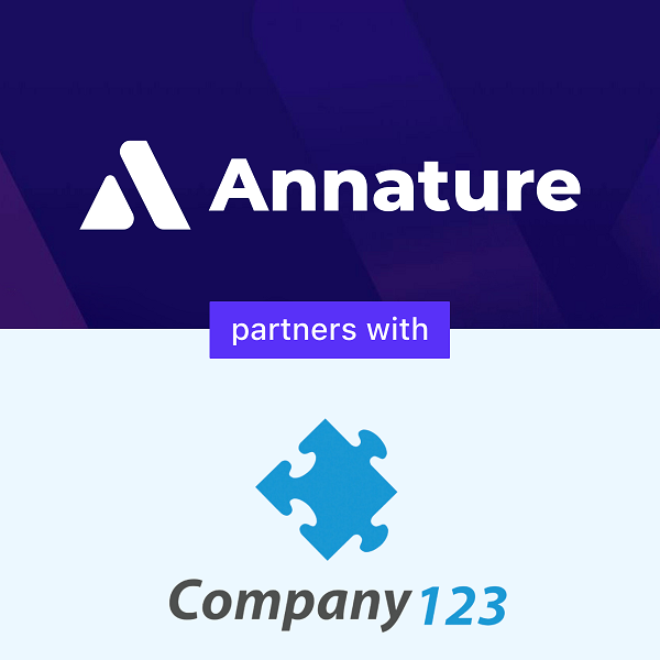 Annature and Company 123 partner to provide a comprehensive solution for business formation and eSigning processes