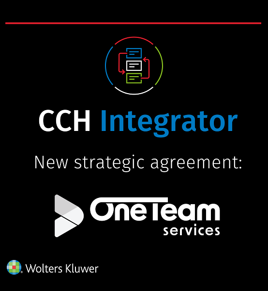 Wolters Kluwer CCH Integrator announces strategic agreement with OneTeam Services Group