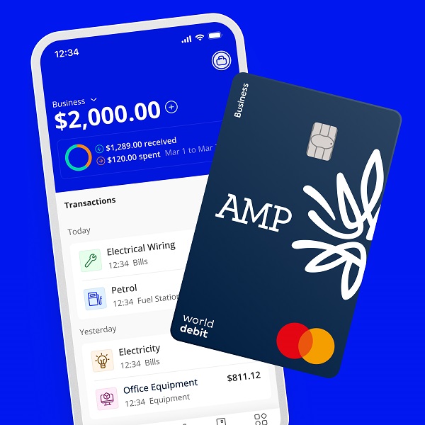 AMP Bank and Mastercard deliver Australia’s first numberless facing debit cards for small business