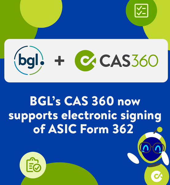 BGL’s CAS 360 now supports electronic signing of ASIC Form 362